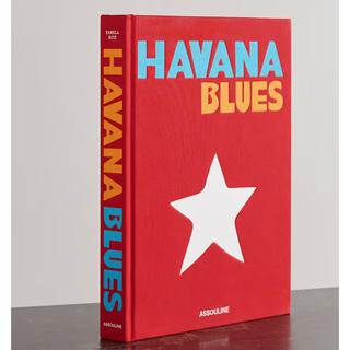 red hardback book reading havana blues 