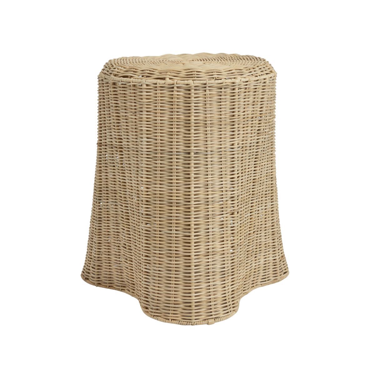 Rattan side table