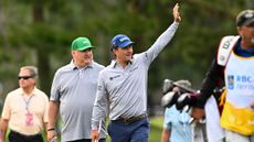 Kevin Kisner waves to a fan at the 2024 Zurich Classic of New Orleans