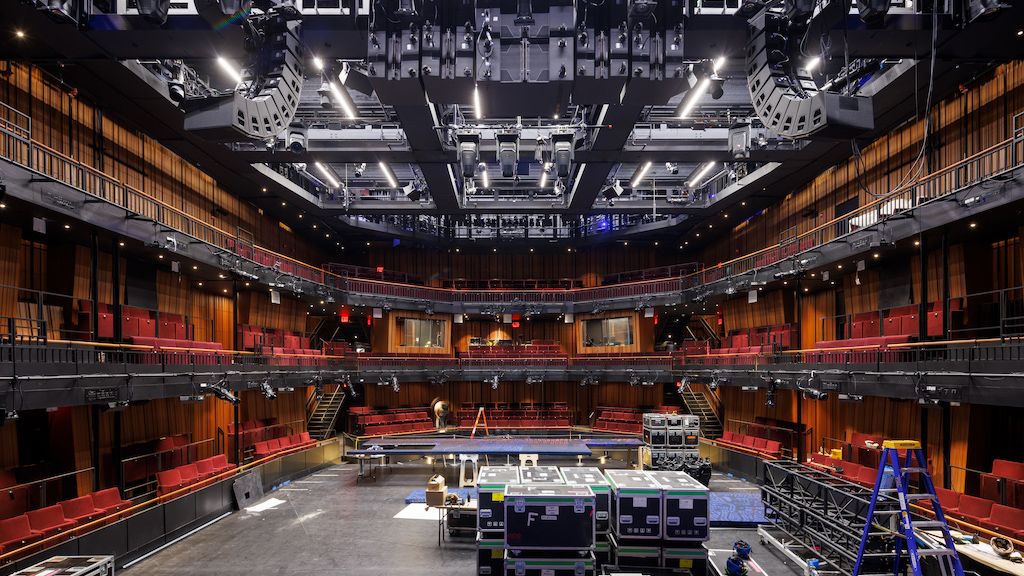 The interior of the Perelman Performing Arts Center at the World Trade Center site in NYC. 