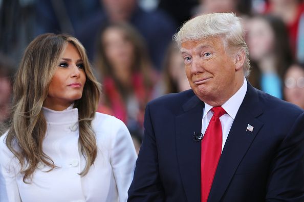 Melania Trump and Donald Trump.