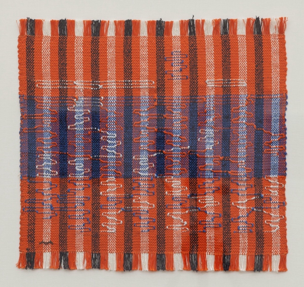 Intersecting by Anni Albers, cotton and rayon, 1962