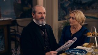 Toby Huss and Jane Krakowski in Dickinson Season 2