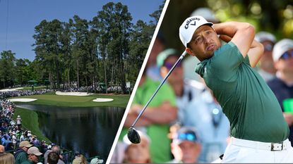 The Masters Betting Tips 2024: Matchups And Best Bets – Xander Schauffele hitting a shot at The Masters and the 16th hole at Augusta National