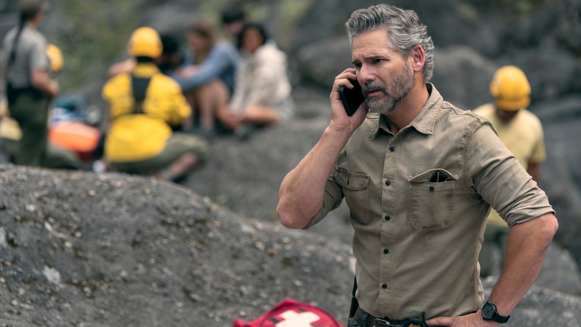 Kyle talks on the phone in Untamed