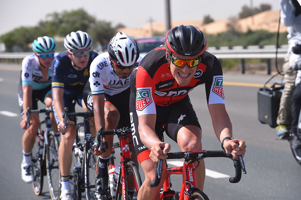 Jempy Drucker leads the breakaway