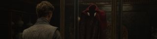 Doctor Strange (Benedict Cumberbatch) looks at the Cloak of Levitation in Doctor Strange