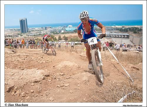 Jaroslav Kulhavy (Czech Republic) leads on his way to a win