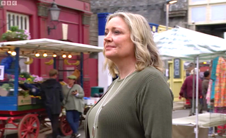 Jane Beale in Walford to collect Bobby