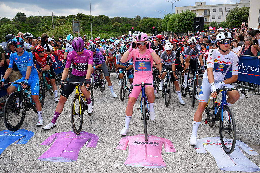 The Giro d'Italia jersey wearers on stage 5