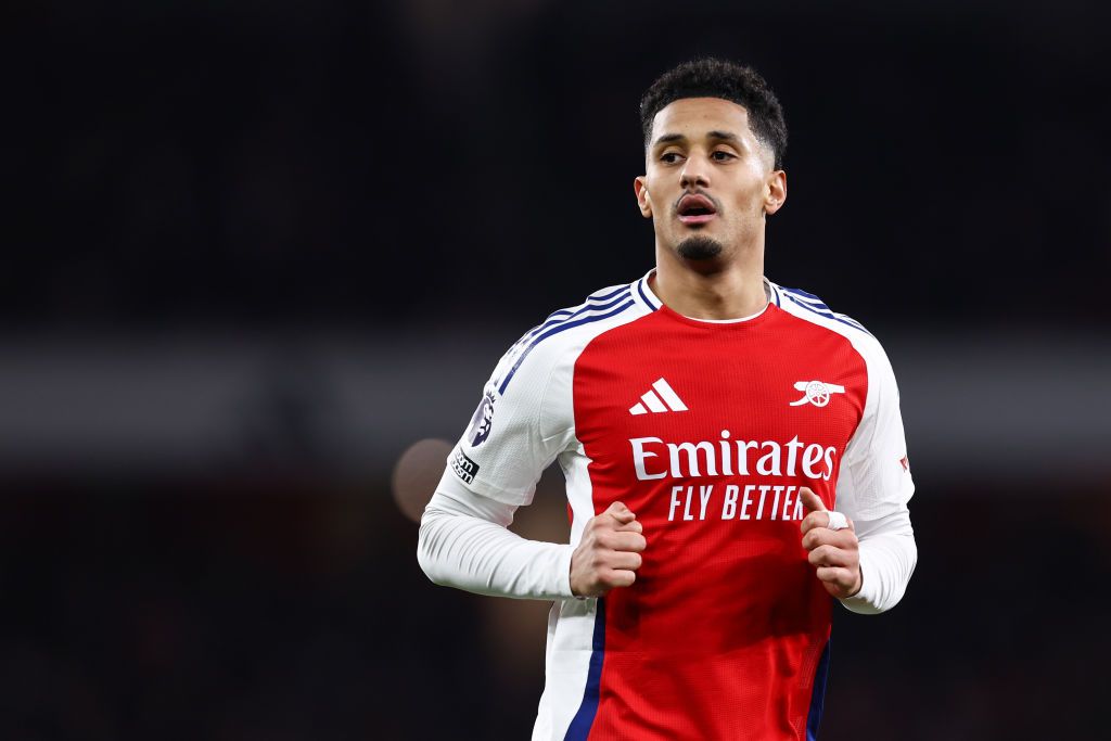 William Saliba in action for Arsenal