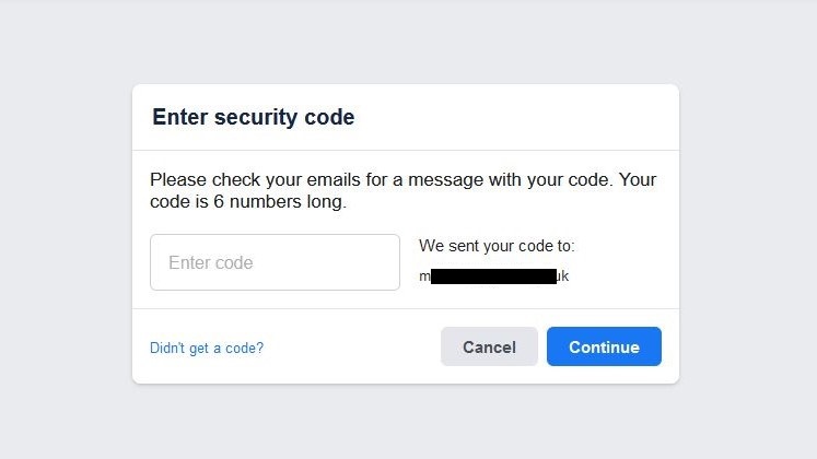 Как сменить пароль в Facebook: введите код сброса пароля