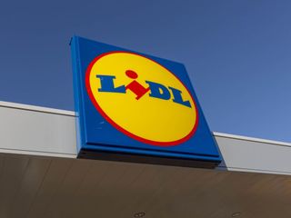 Lidl sign on supermarket