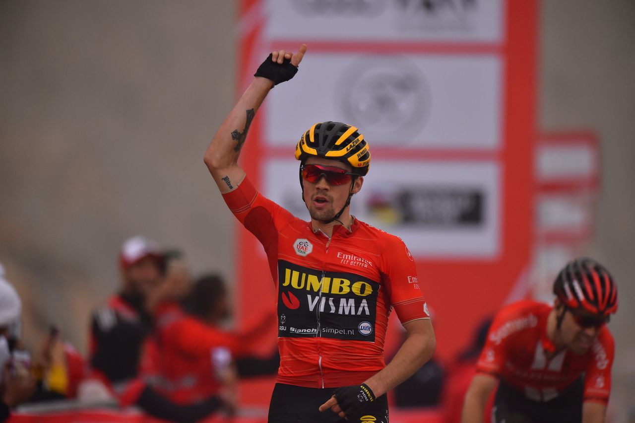 Primoz Roglic (Jumbo-Visma) wins on Jebel Jais at the UAE Tour