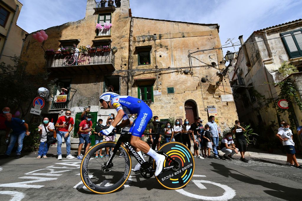 Joao Almeida (Deceuninck-QuickStep) during the opening time trial at the Giro d'Italia