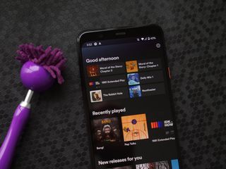 Spotify on the Pixel 4 XL