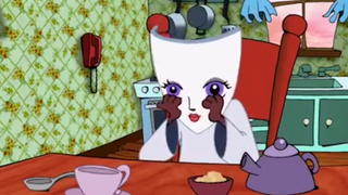 Kitty behind the mask in Courage the Cowardly Dog.