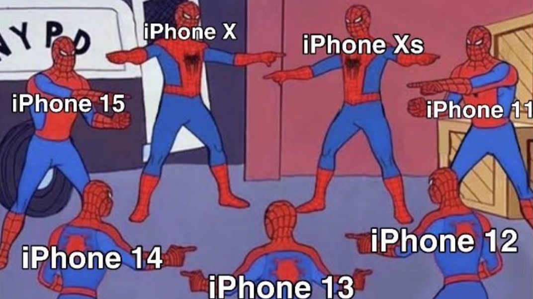 iPhone'da Örümcek Adam meme'i