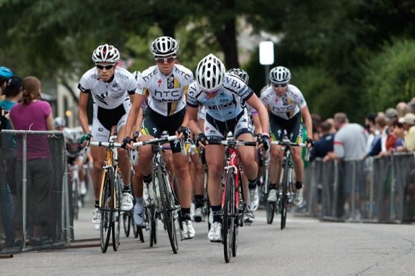 Cresting the top of the climb in Manayunk.