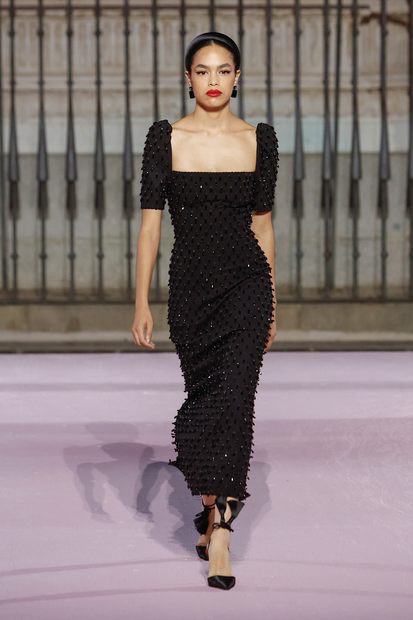 a model wearing Carolina Herrera on the Spring 2026 runway