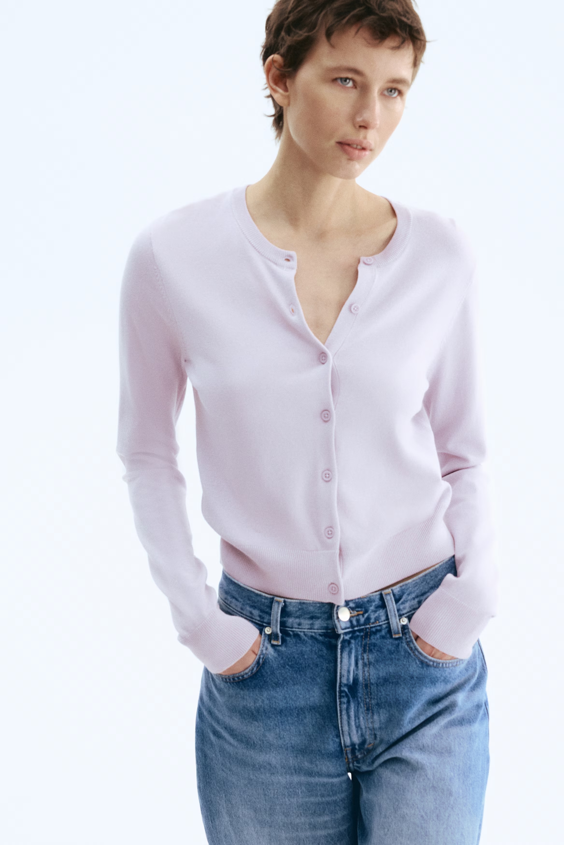 hm, fine knit cardigan