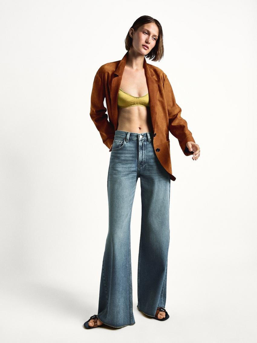 Massimo Dutti, Flared High-Waist Cotton Jeans