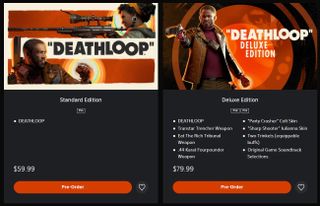 Deathloop PlayStation Store listing