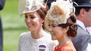 Princess of Wales and Queen Mary of Denmark attend day 2 of Royal Ascot at Ascot Racecourse on June 15, 2016