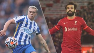 Leandro Trossard of Brighton and Mohamed Salah of Liverpool could both feature in the Brighton vs Liverpool live stream