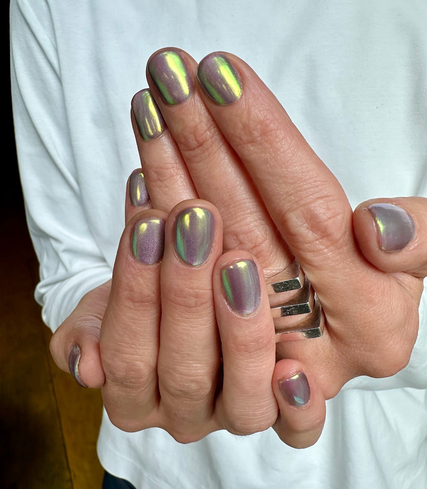 Layered magnetic nails.