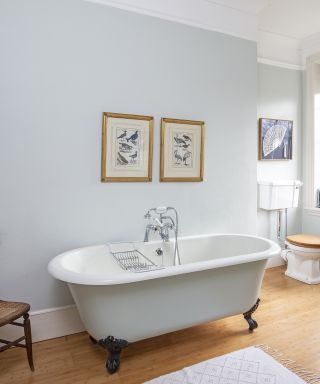 Free standing bath tub in Mick Fleetwood’s house in East Hampshire