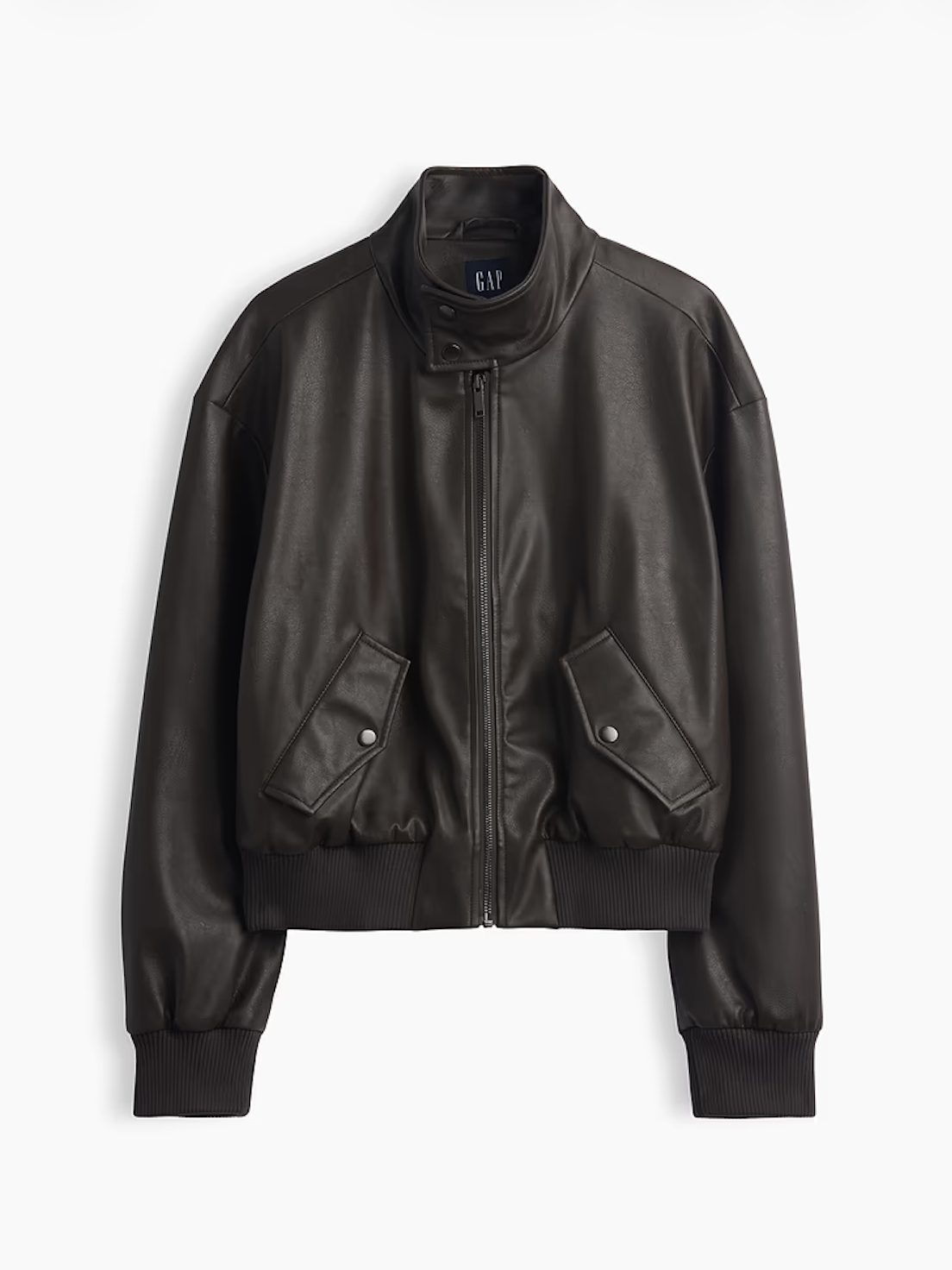 gap, Vegan Leather Bomber Jacket