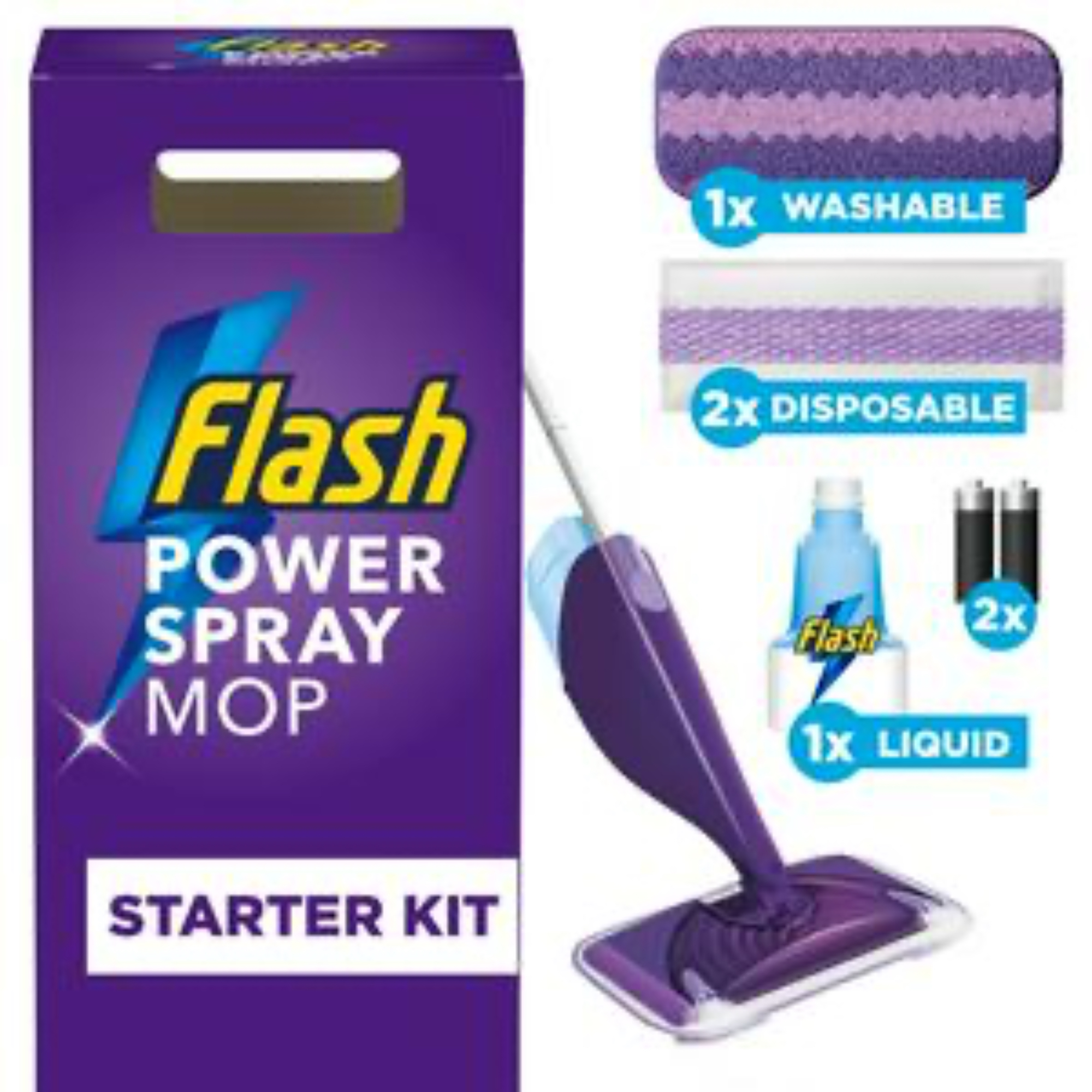 Flash Power Spray Mop Floor Cleaner All In One Starter Kit