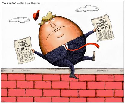 Political cartoon U.S. Trump Michael Cohen Paul Manafort&nbsp;guilty