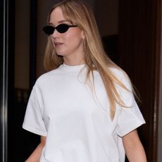 NEW YORK, NY - NOVEMBER 5: Jennifer Lawrence is seen on November 5, 2025 in New York City. 