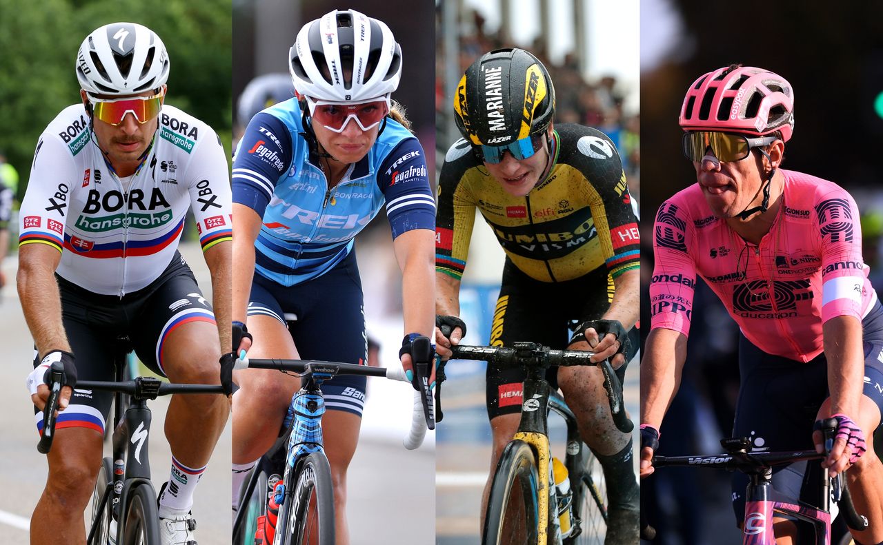 Peter Sagan, Letizia Paternoster, Marianne Vos and Rigoberto Uran