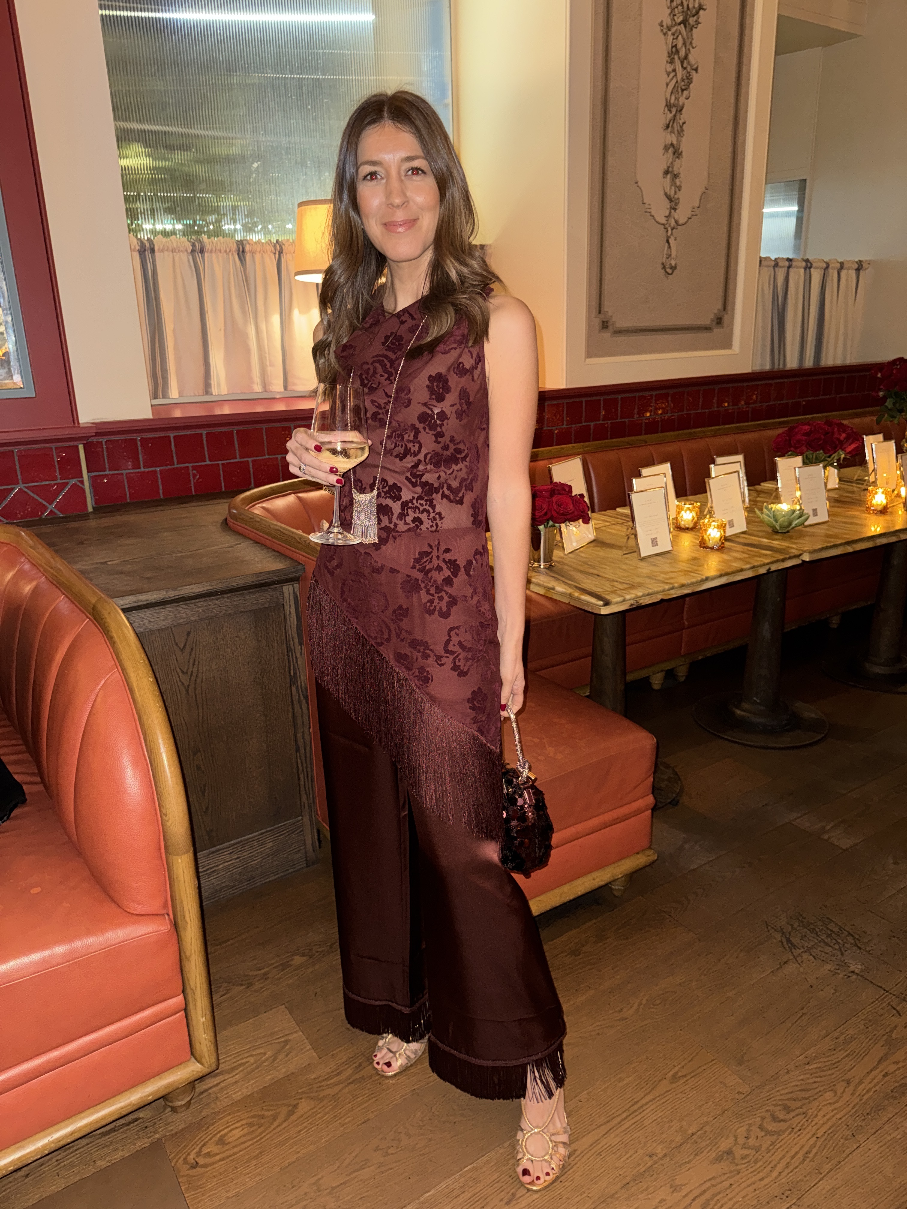 Judith Jones in fringe top and pants