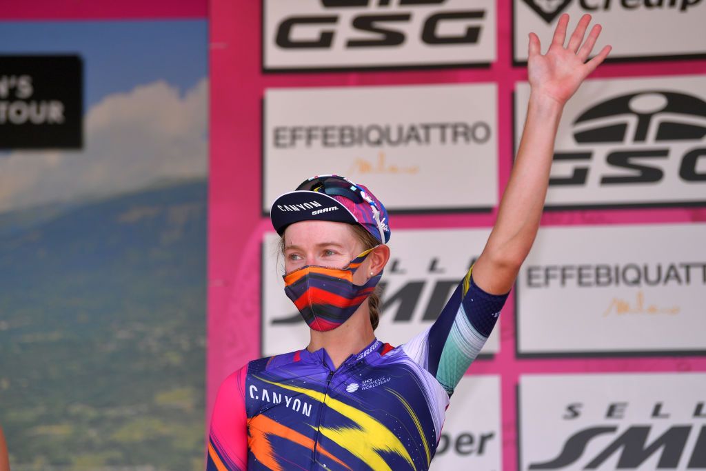 Hannah Barnes (Canyon-SRAM) second on stage 6 at the Giro Rosa