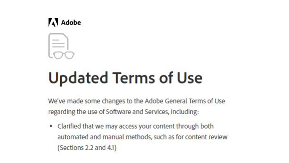 Adobe terms of use