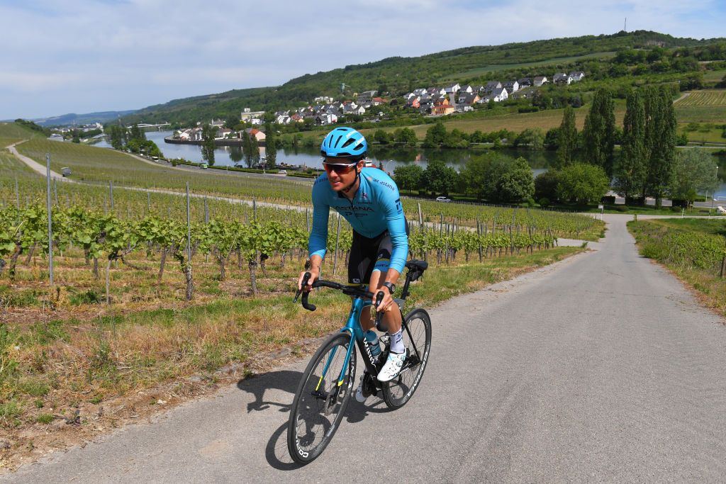 LUXEMBOURG LUXEMBOURG MAY 09 Pro cyclist Jacob Fuglsang of Denmark and Team Astana trains in isolation during Covid19 lockdown on May 09 2020 in Luxembourg Luxembourg Photo by Tim de WaeleGetty Images