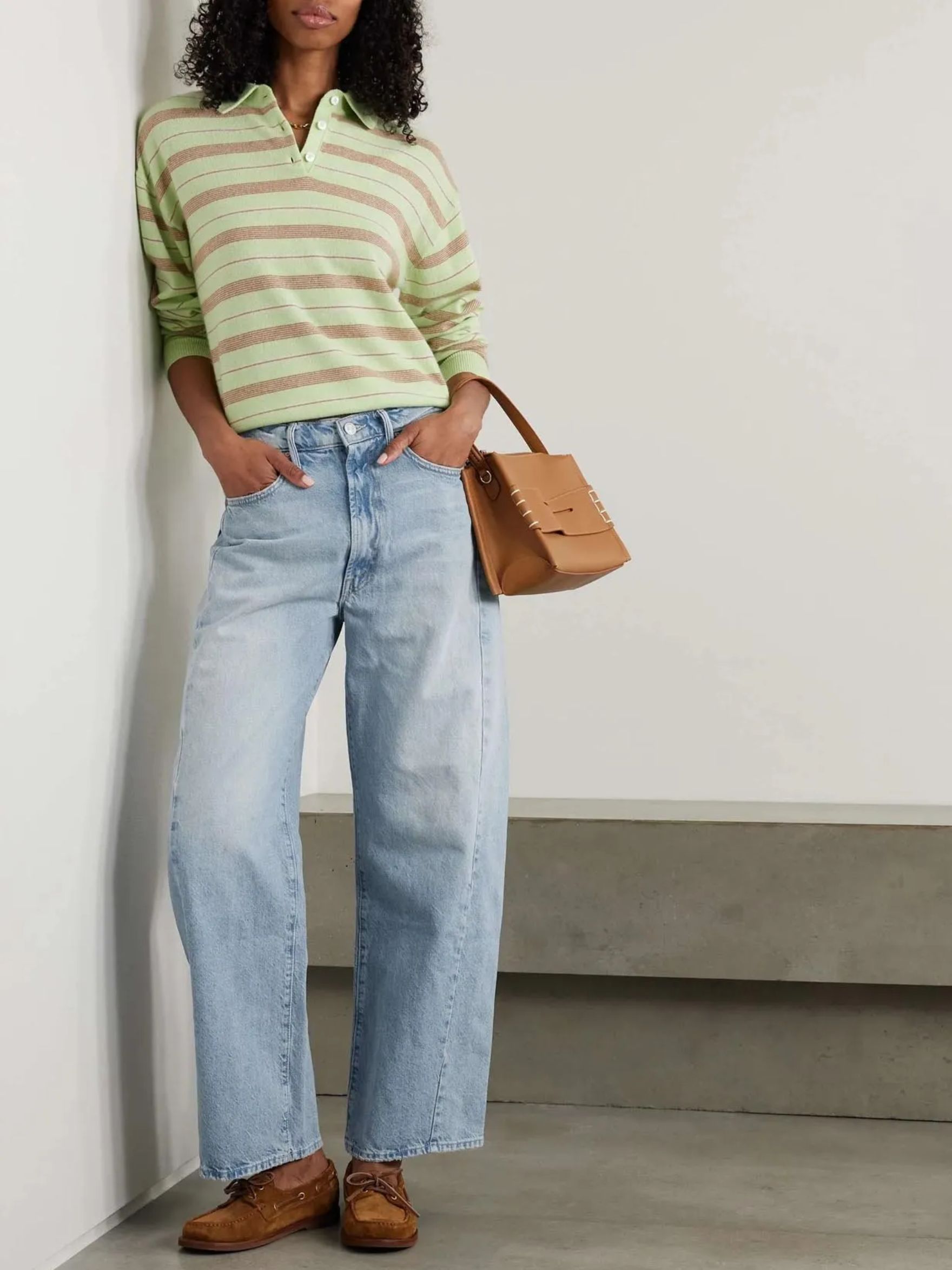 The Full-Pipe Flood High-Rise Tapered Jeans