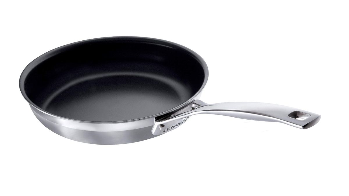New Cooking Frying Pan Non Stick Dishwasher Safe Stainless Steel Black 24 cm UK 