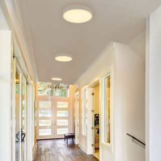 smart lighting in a hallway