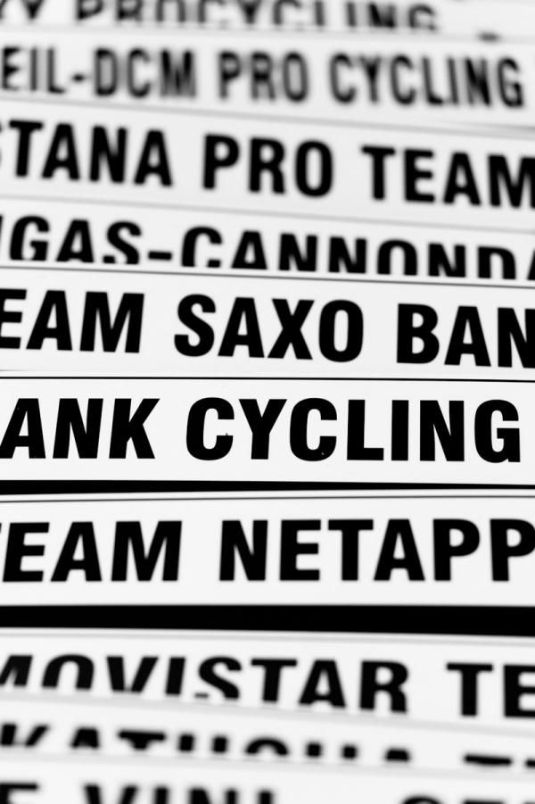 Team names ahead of the team time trial
