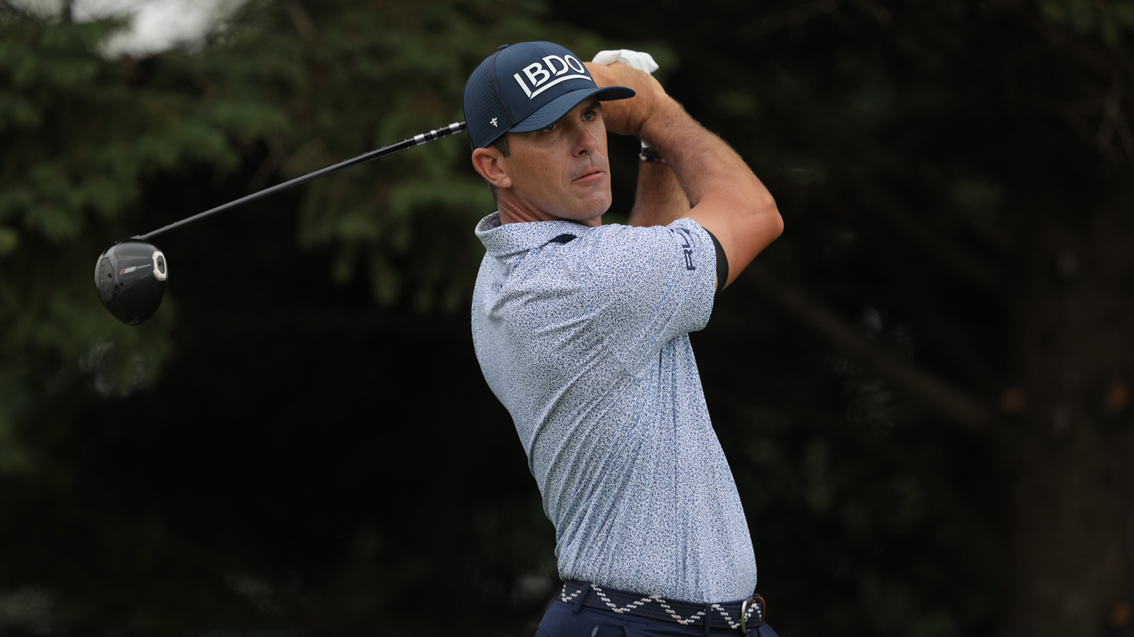 Billy Horschel hits a driver off the tee