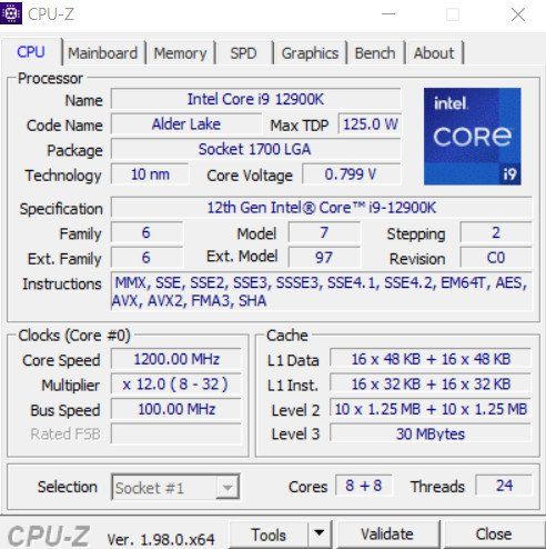 Intel Core i9-12900K