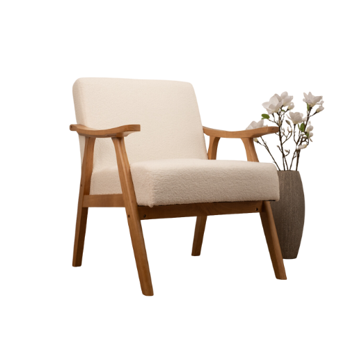 Mid Century Bouclé Armchair