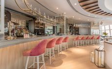 Bar area at the Morah Restaurant in Dubai, UAE