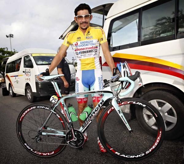 Jose Serpa (Androni-Venezuela) had a comfortable day in yellow.