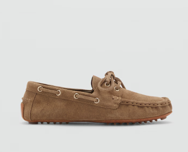 MANGO, Suede Boat Shoes With Laces - Women | Mango Usa